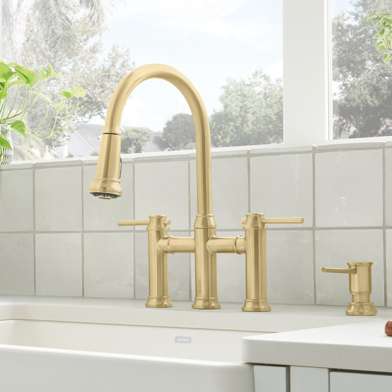 Blanco Empressa Pull Down Bridge Faucet Wayfair